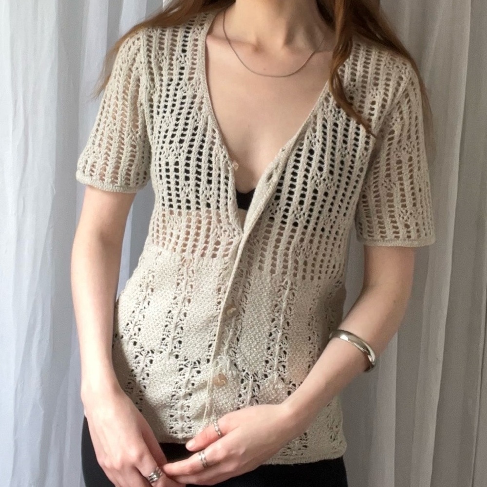 💛Vintage // AE Crochet Knit Top💛